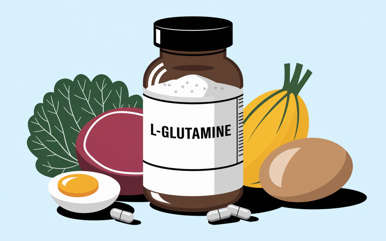 Glutamine l-glutamine poudre gélules aliments
