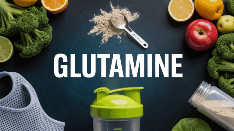 Glutamine shaker poudre musculation et aliments santé