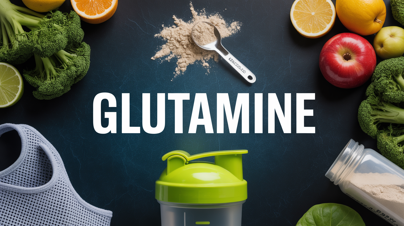 Glutamine shaker poudre musculation et aliments santé