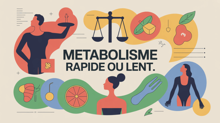 composition centrale metabolisme rapide ou lent silhouettes balance