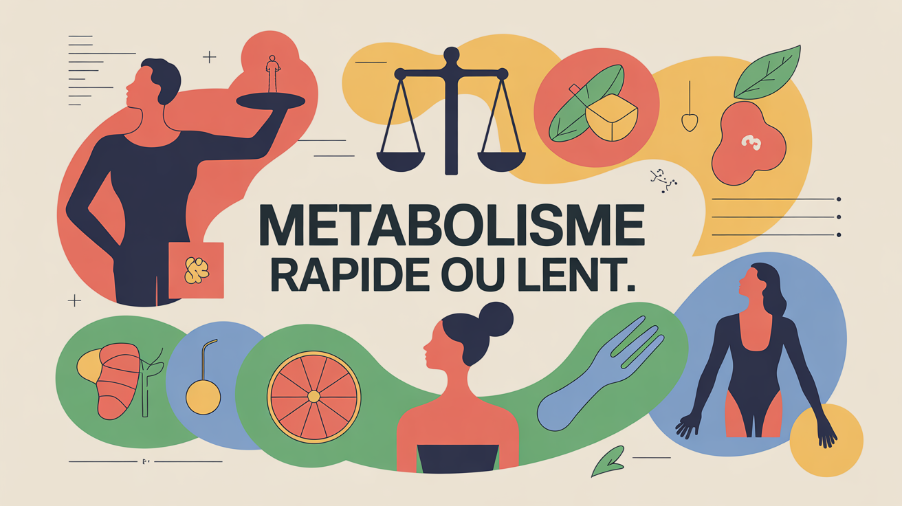 composition centrale metabolisme rapide ou lent silhouettes balance