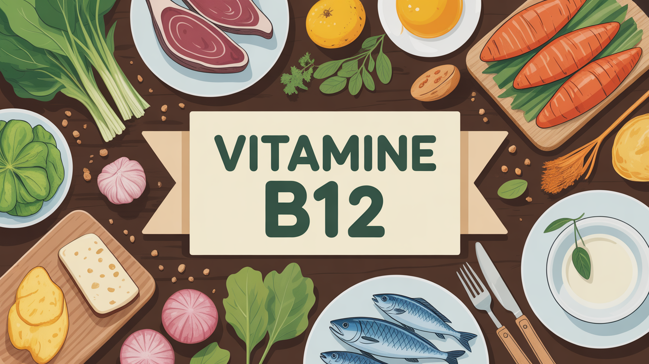 Table cuisine aliments riches vitamine B12 foie palourdes poissons