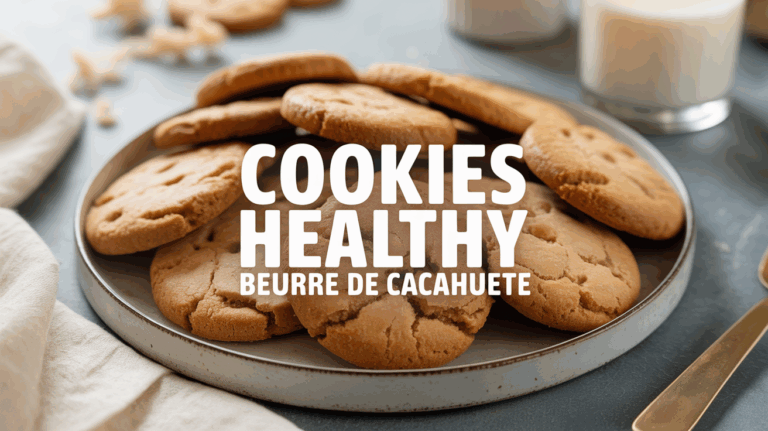 cookies healthy beurre de cacahuete assiette dorée
