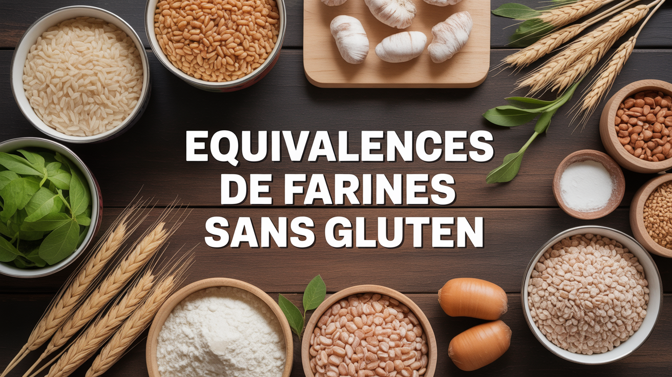 bols farines sans gluten vue cuisine, titre équivalences
