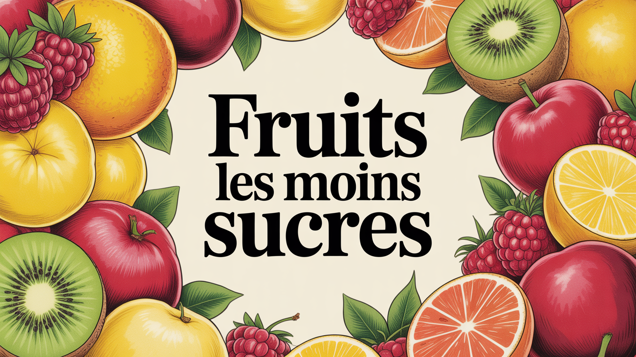 Corbeille fruits frais moins sucres citrons framboises fraises pamplemousses kiwis