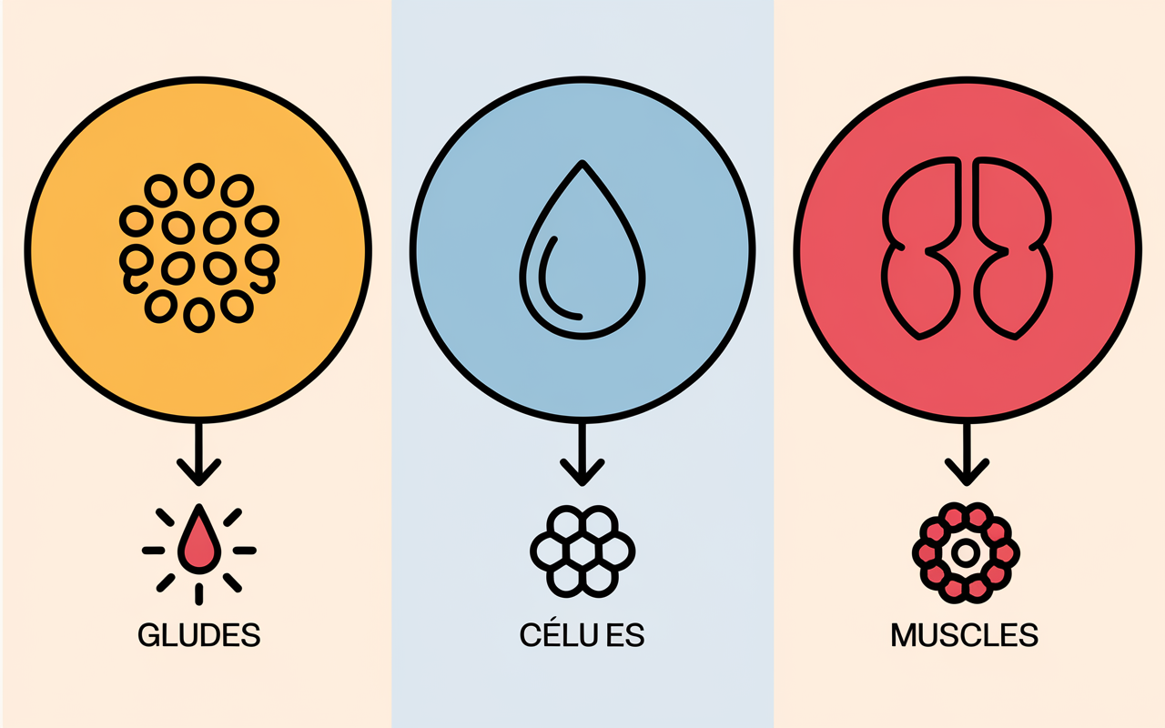 glucides lipides proteines icones pictogrammes bulles roles