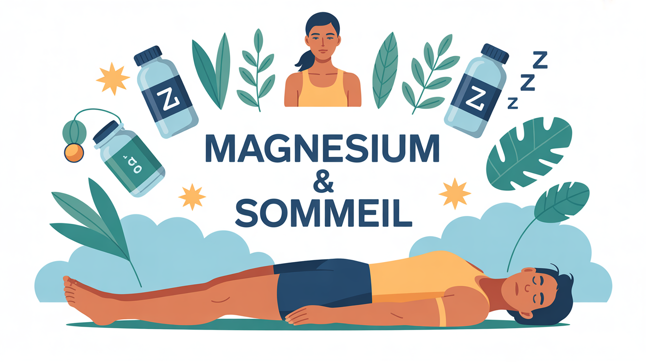 illustration magnesium sommeil sportif stress relaxation