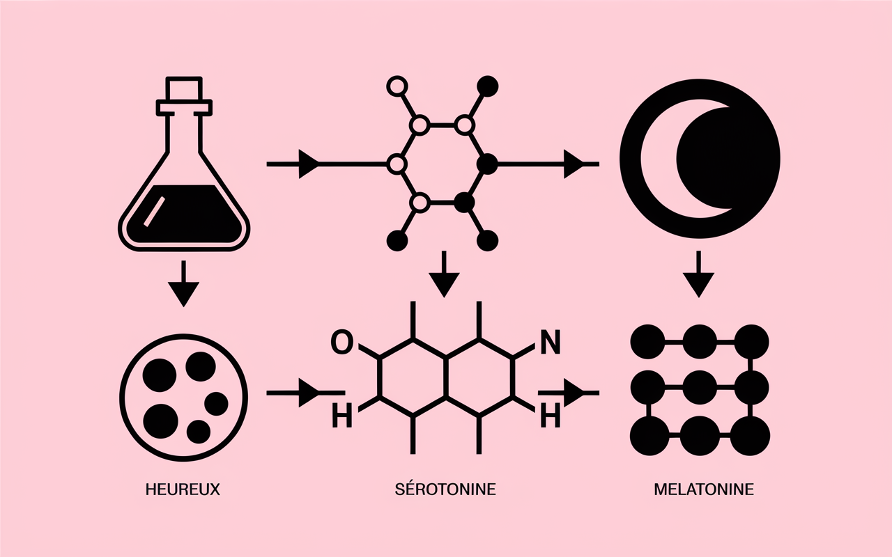 cascade enzymatique tryptophane serotonine melatonine