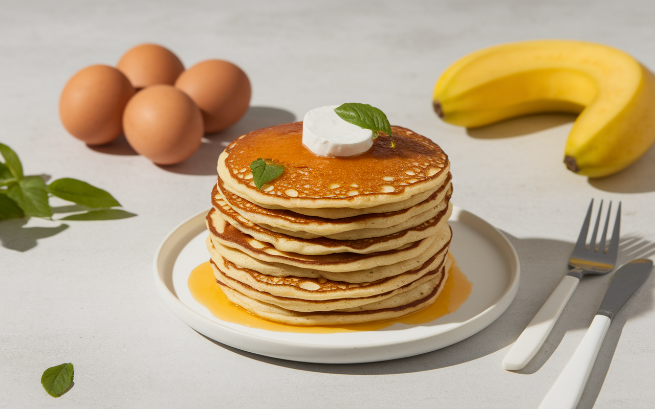 Pile pancakes proteines sans whey texture moelleuse