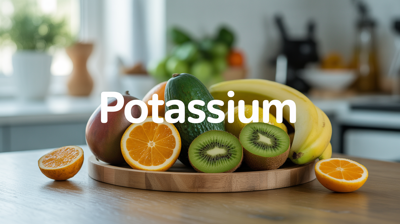 Fruits riches en potassium avec sportifs en cuisine