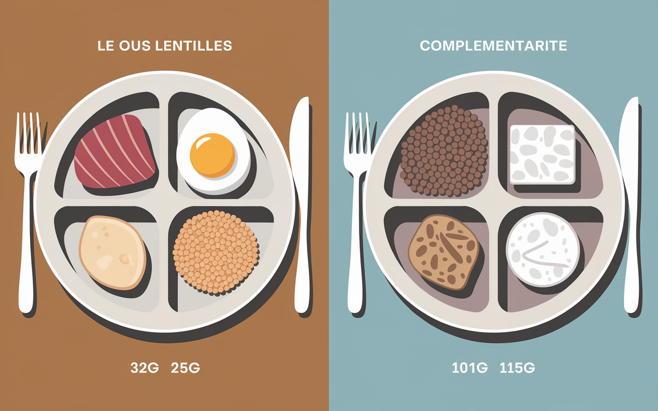 Assiettes distinctions proteines animales vegetales quantite