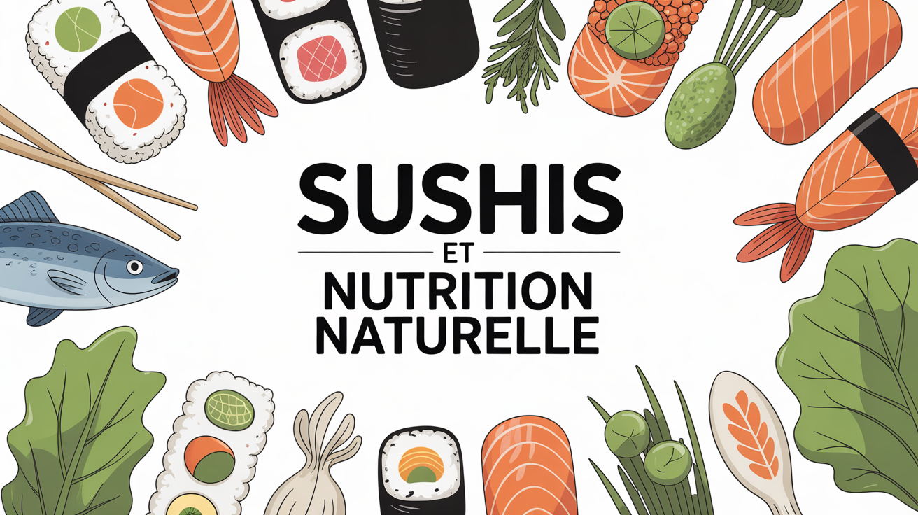 Plateau de sushis varies illustration nutrition naturelle