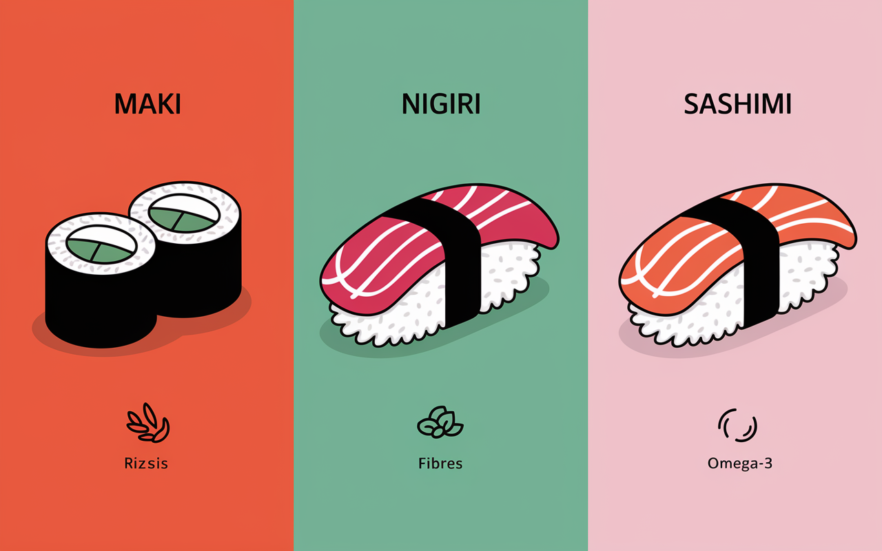Maki nigiri sashimi valeurs nutritionnelles