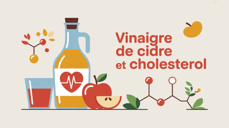 bouteille vinaigre de cidre pomme verre cardio symbole cholesterol
