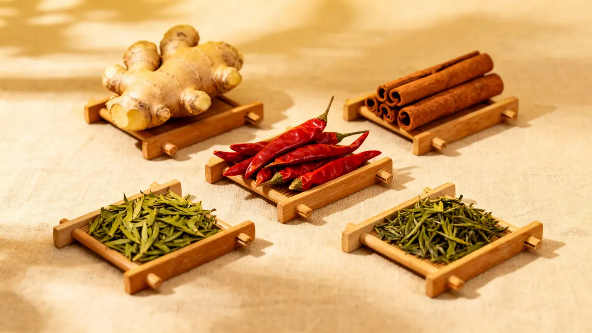 Aliments naturels contre la graisse gingembre piment cannelle thé vert