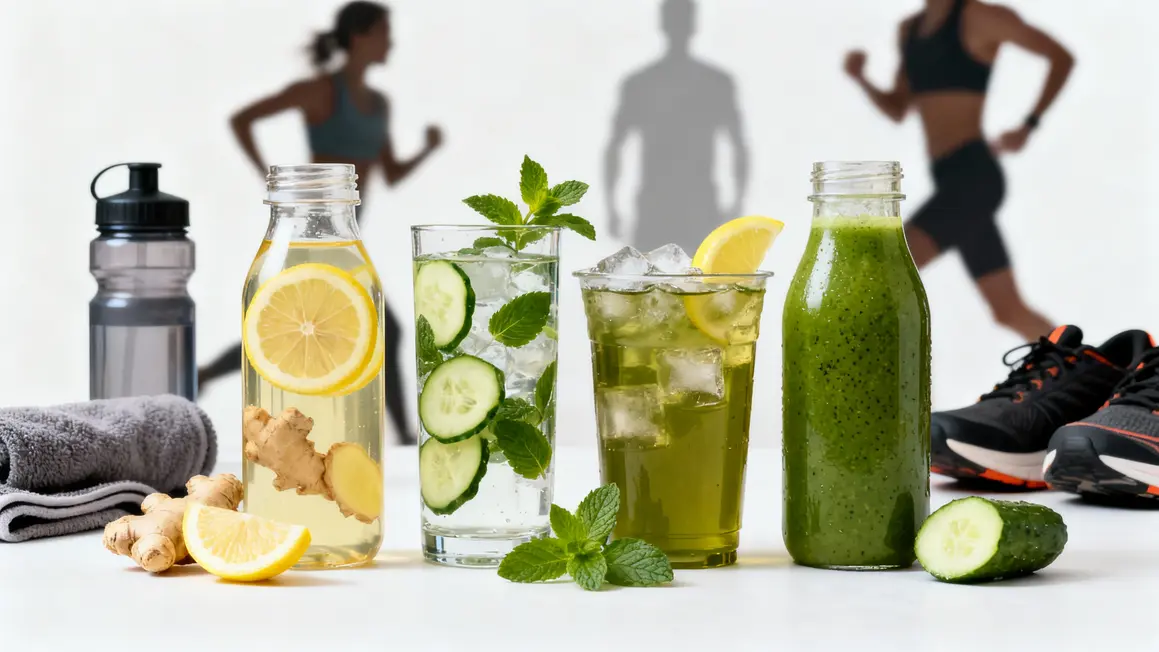infusion citron gingembre eau concombre menthe thé vert glacé jus vert