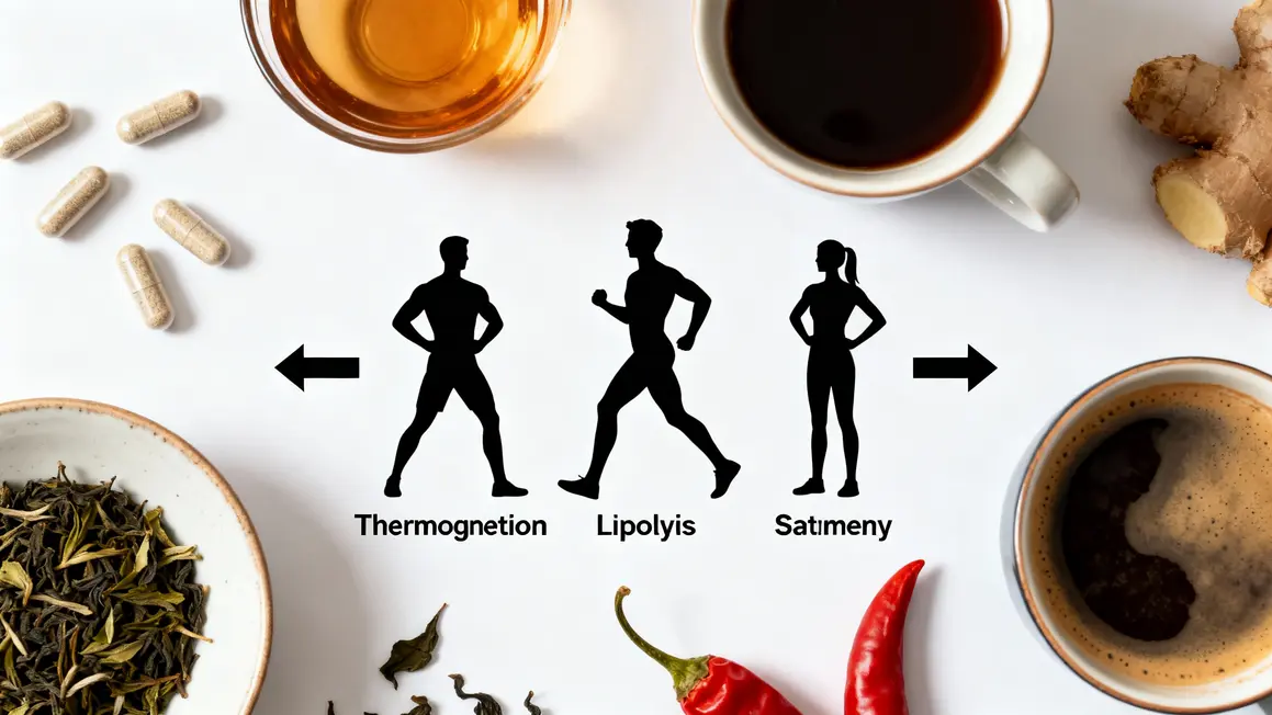 Schéma action brûleurs de graisse thermogenèse lipolyse satiété