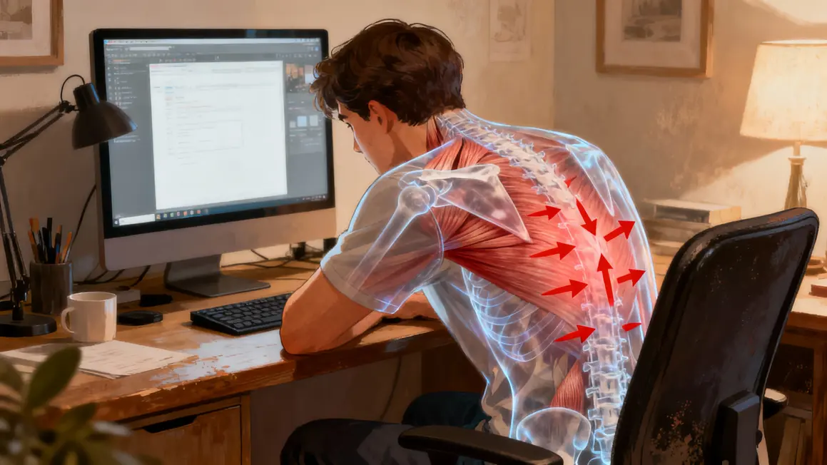 causes douleur grand dorsal dos arrondi tension
