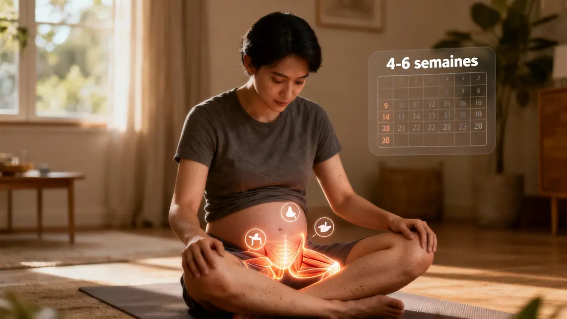 Personne assise Kegel plancher pelvien progression