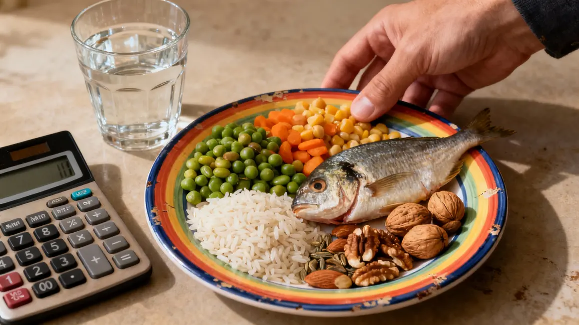 Assiette colorée aliments sains perte de poids