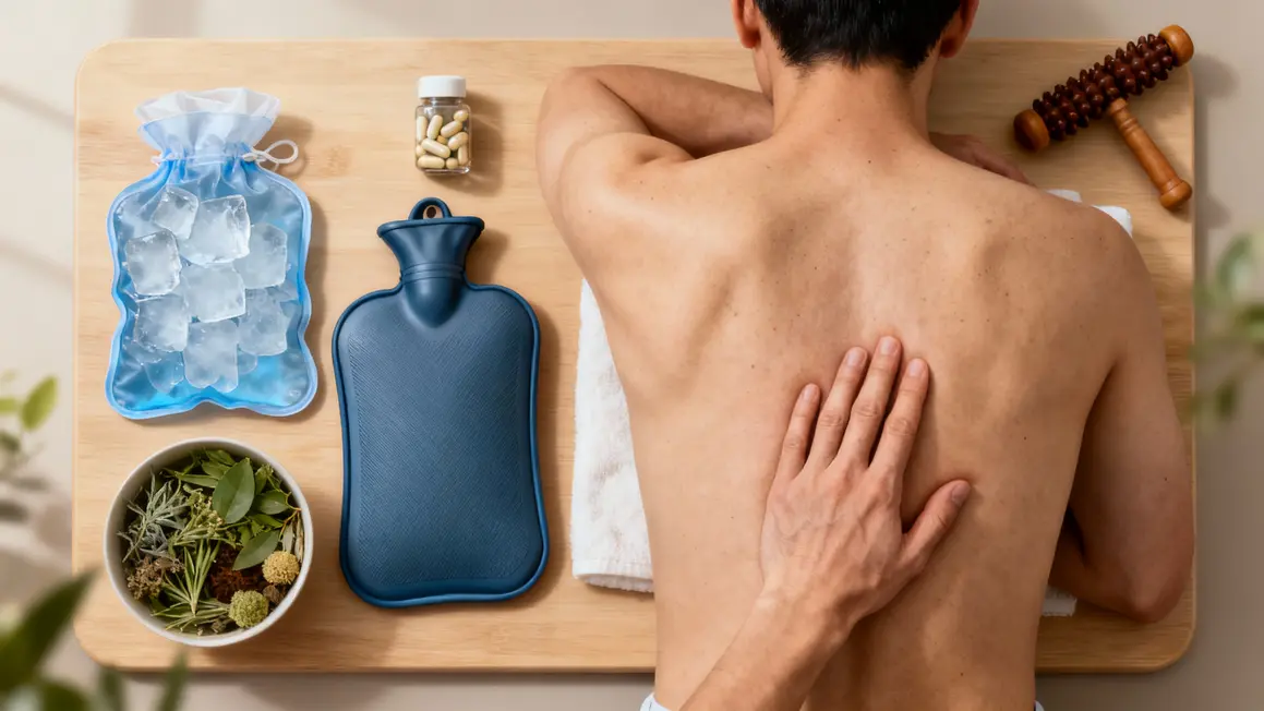 technique apaiser douleur grand dorsal massage froid chaud