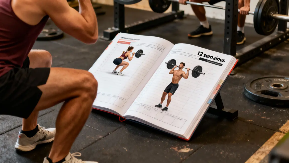 Carnet et exercices fessiers sur 12 semaines