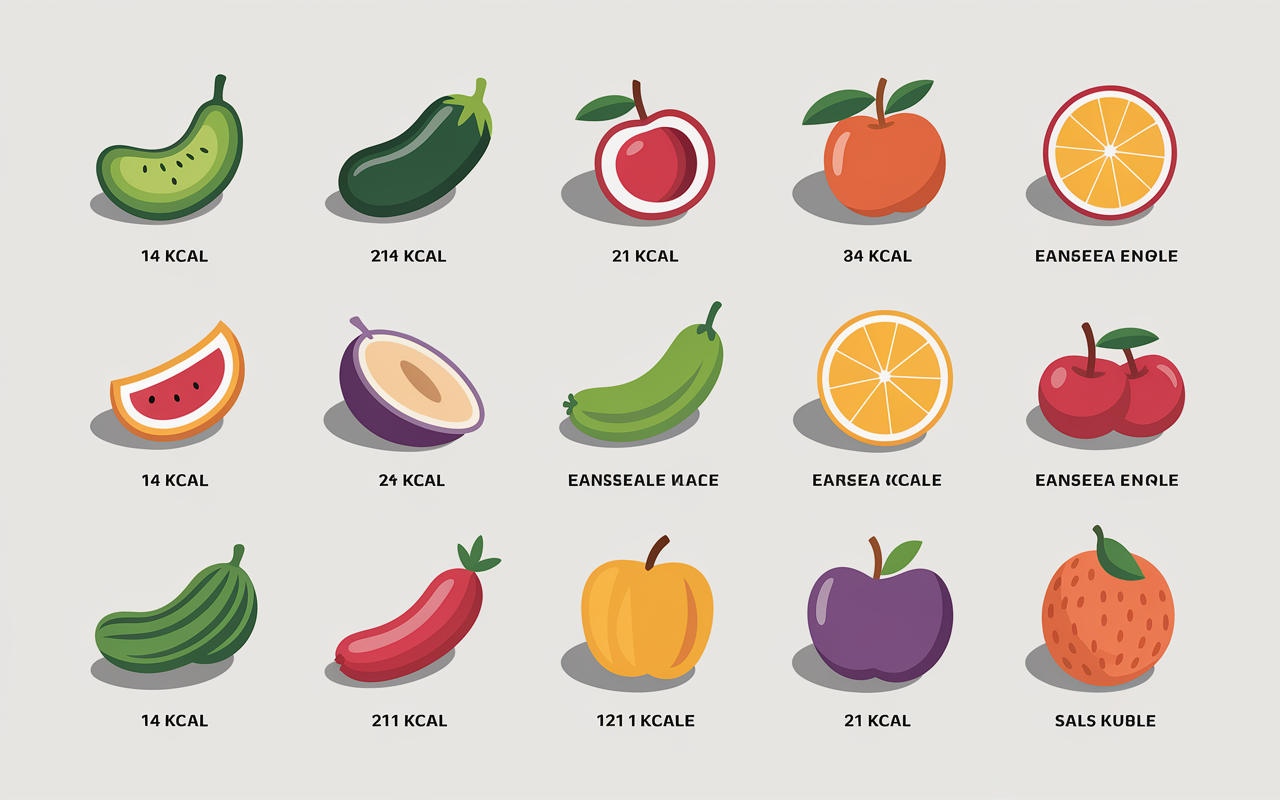 tableau aliments faibles en calories legumes fruits kcal