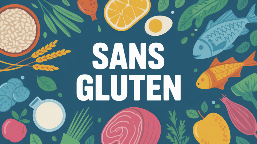 quel sont les aliment sans gluten tableau coloré d'aliments