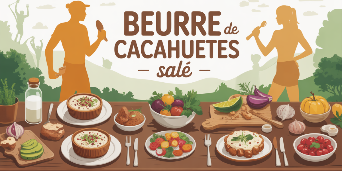 plat salé beurre de cacahuetes table conviviale