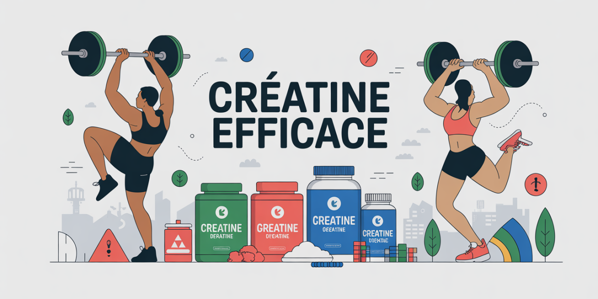 creatine efficace composition pure sur fond blanc