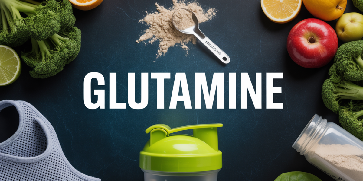 Glutamine shaker poudre musculation et aliments santé