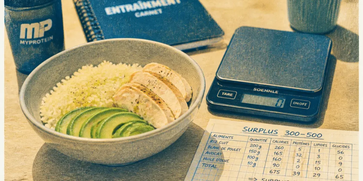 Manger prise de masse : surplus 300 à 500 kcal