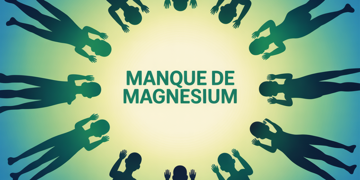 manque de magnesium fatigue stress silhouettes aliments sains