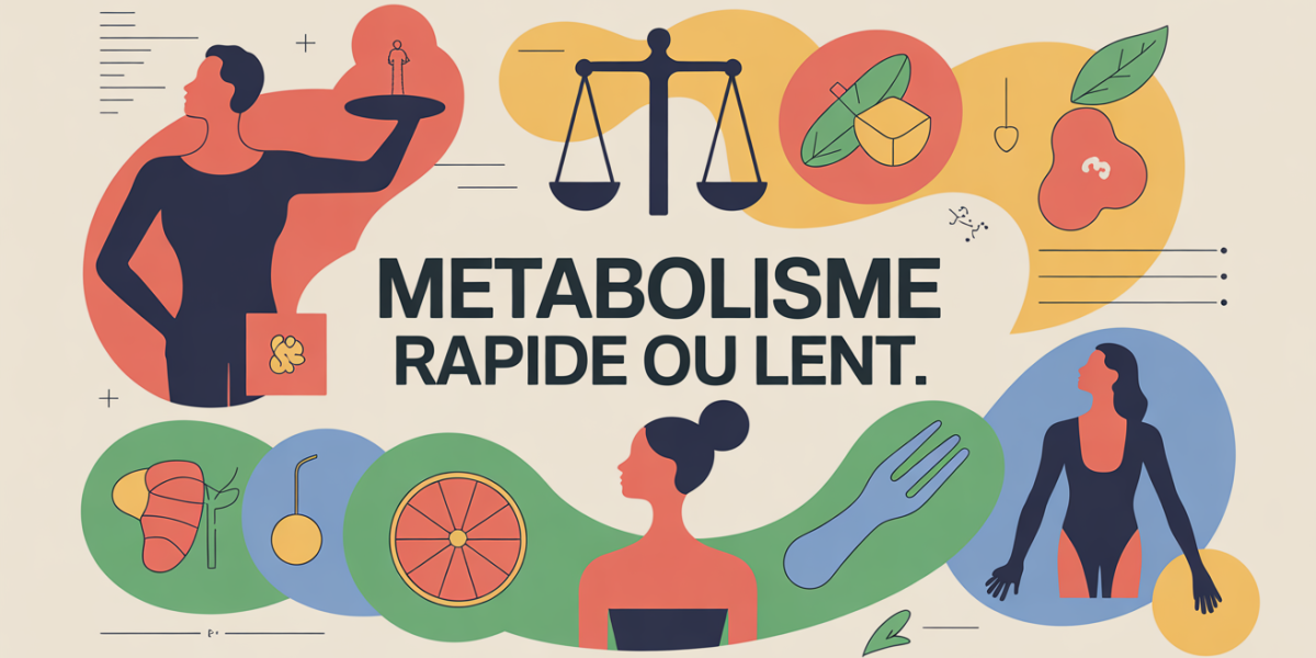 composition centrale metabolisme rapide ou lent silhouettes balance