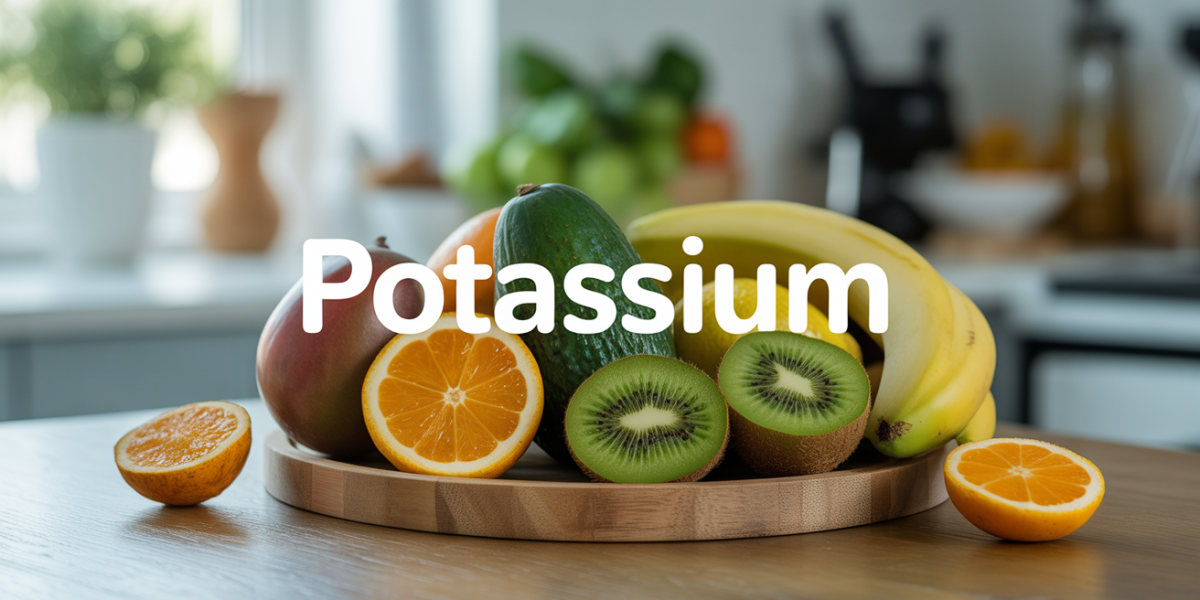 Fruits riches en potassium avec sportifs en cuisine