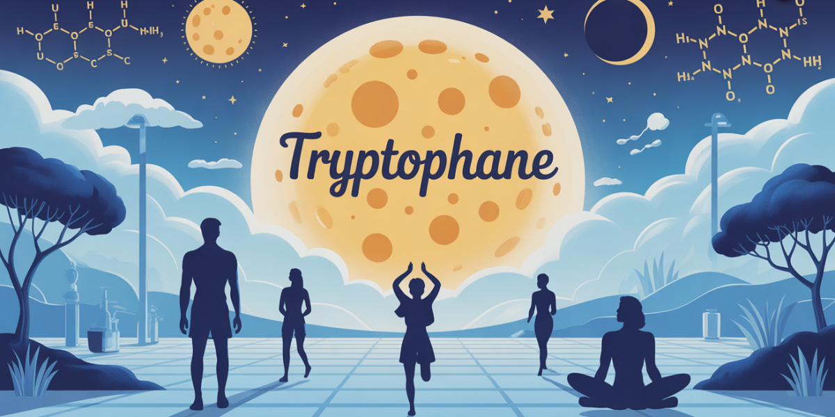 tryptophane sommeil silhouettes sport et molecule